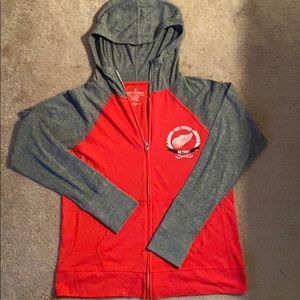 Women's Detroit Red Wings Red/Gray Full-Zip Hoodie